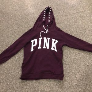 Burgundy Womens pink/ VS sweatshirt